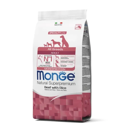 MONGE All Breeds Adult яловичина з рисом 1кг