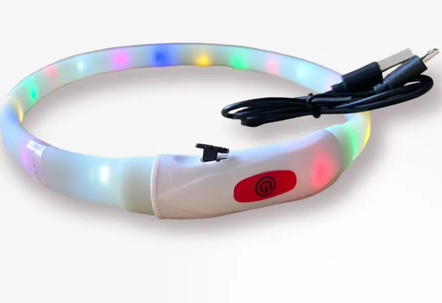 LGT11 Нашийник, що світиться ZooMax USB силікон Mix S 40cм/14мм
