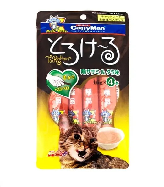 Рідкі ласощі для котів Catty Man Tuna&Salmon тунець/лосось 16г Z1710