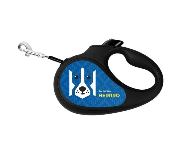 382-4025 Повідець-рулетка WAUDOG R-leash малюнок "Патрон" М до 25кг, 5м світловідбив. стрічка