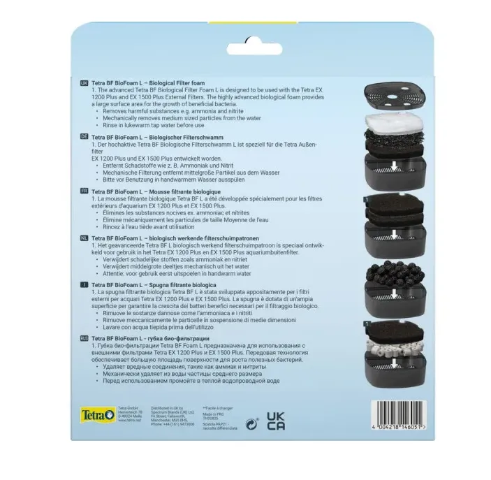 Вкладиш Tetra BioFoam губка для зовнішнього фільтра EX 1200/1200 Plus 2шт. 146051