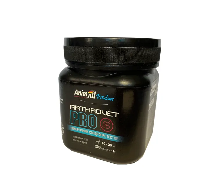 Вітаміни AnimAll VetLine Arthrovet PRO для середніх порід собак 200табл. 5379