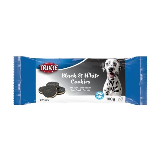 31625 Печиво для собак Trixie Black & White з куркою d=4см 4шт 100г
