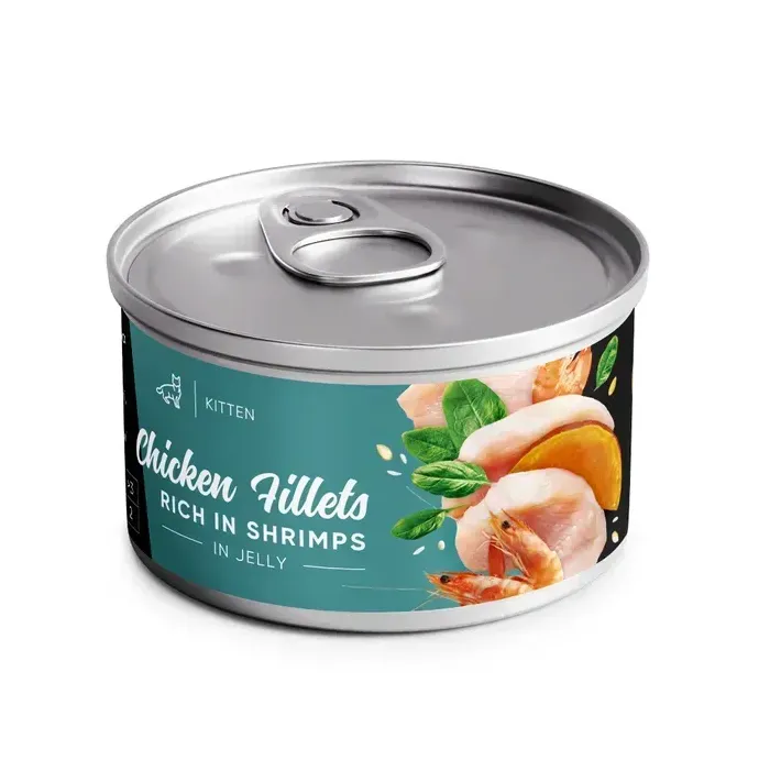 Корм Savory вологий для кошенят з філе курки і креветками в желе 70г 20963