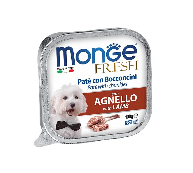 MONGE Fresh Agnello Консервований корм для собак, ягня 100г
