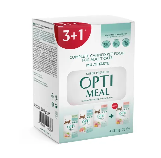 Optimeal+ пауч 85г Набір №3 Асорті (3+1)