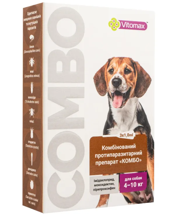 Краплі COMBO інсектоакарицидні для собак 4-10кг