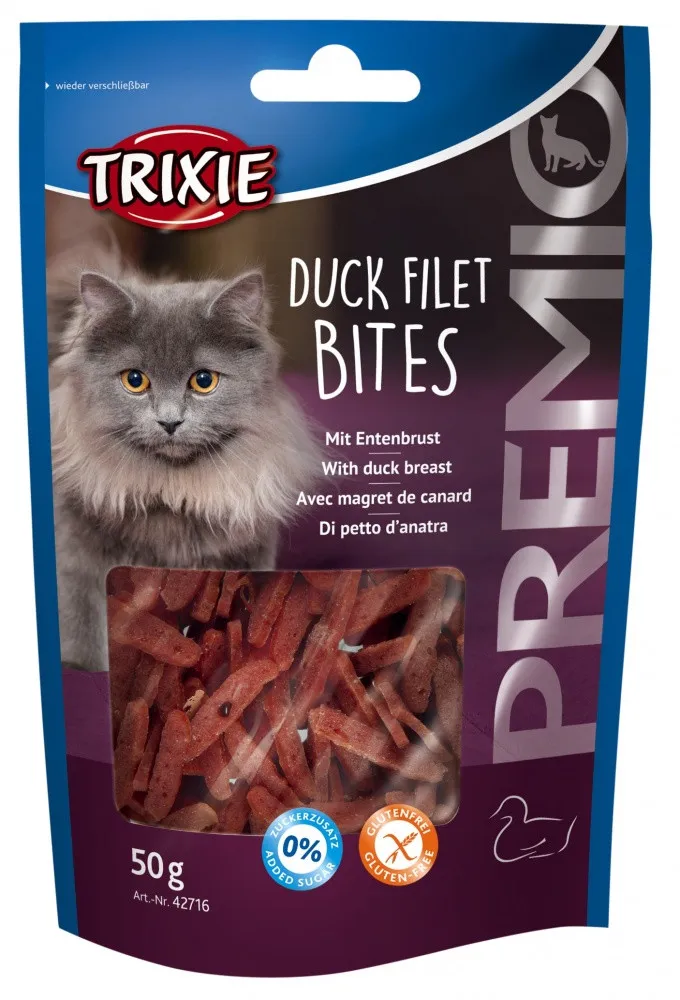 42716 Ласощі для котів Trixie Premio Duck Filet Bites качка 50г