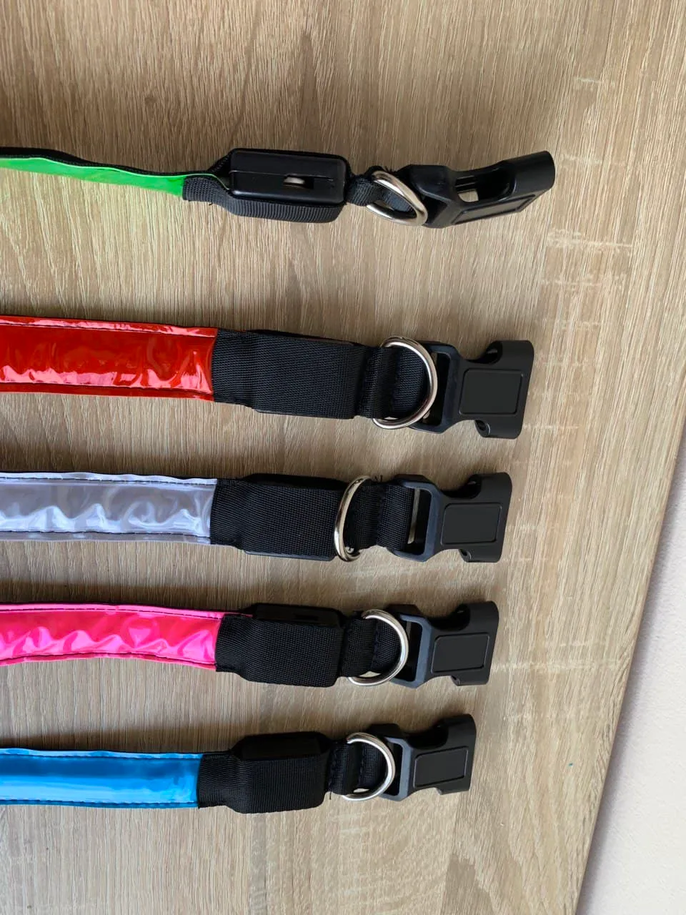 Нашийник LED плівка однотонний M (2,5см/40-48см)