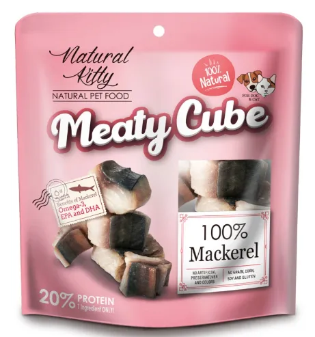 Ласощі для котів/собак Natural Kitty Meaty Cube 100% Mackerel Скумбрія 60г SNK21008