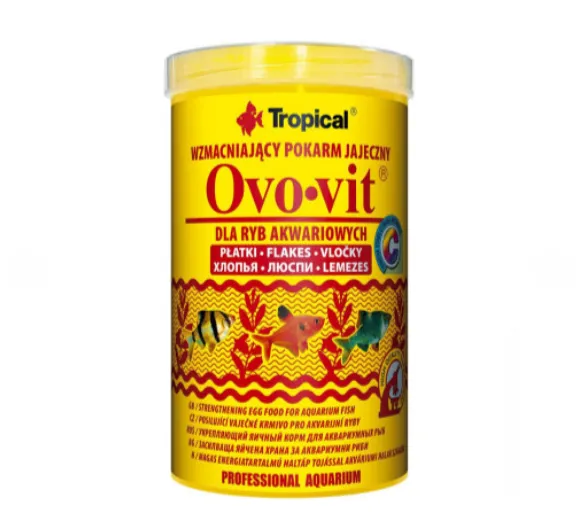 Ovo-vit 500ml 100g з високим вмістом яєчного жовтка для всіх видів риб (пластівці) 77035