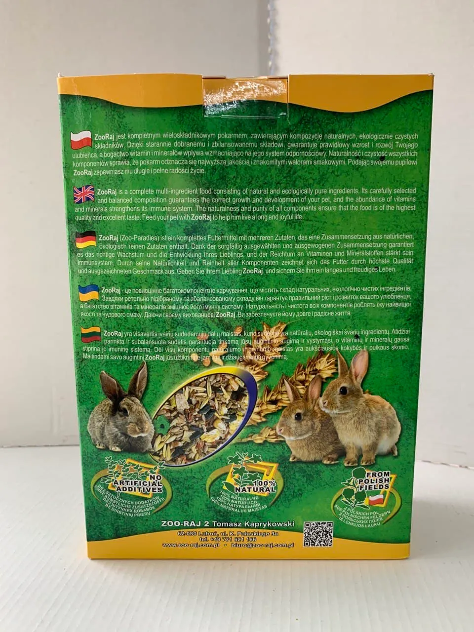 Корм Zooraj для кролів 0,5кг