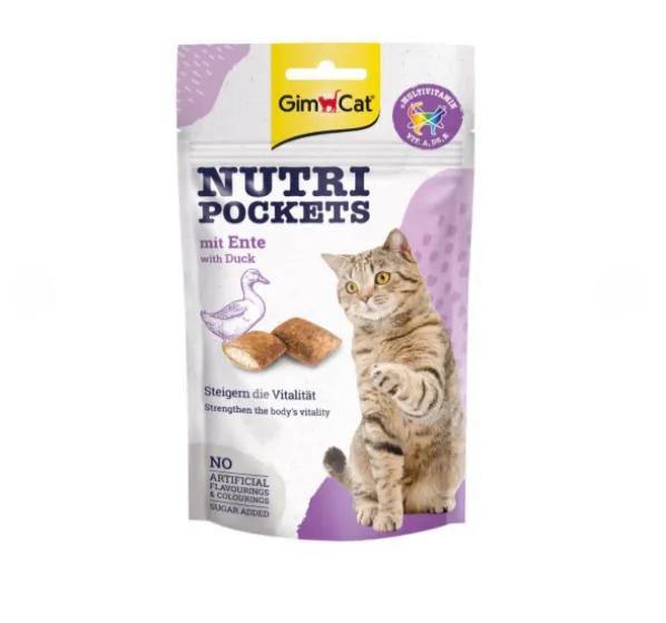 Nutri Pockets для котів Качка+Мультивітамін 60г (G-419220/419312)
