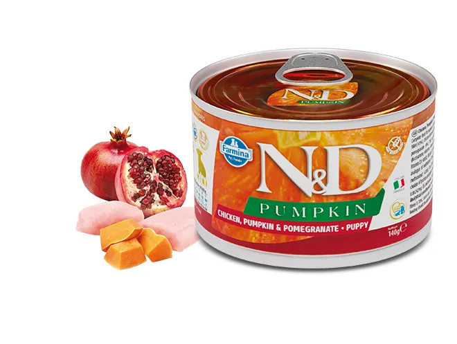 Farmina Dog N&D Grain Free Pumpkin Chicken Puppy Mini з гарбузом, куркою, гранатом 140г 05711