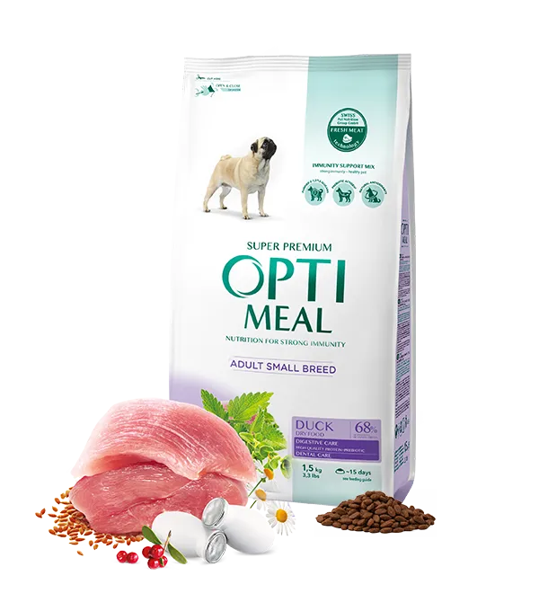 Optimeal для дорослих собак малих порід , 1,5кг