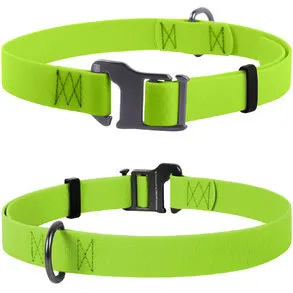 Нашийник WauDog Waterproof,водстій, пряжка крючок (20мм, 25-50) салатовий