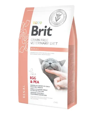 Brit GF Veterinary Diets Cat Renal Egg & Pea 2кг