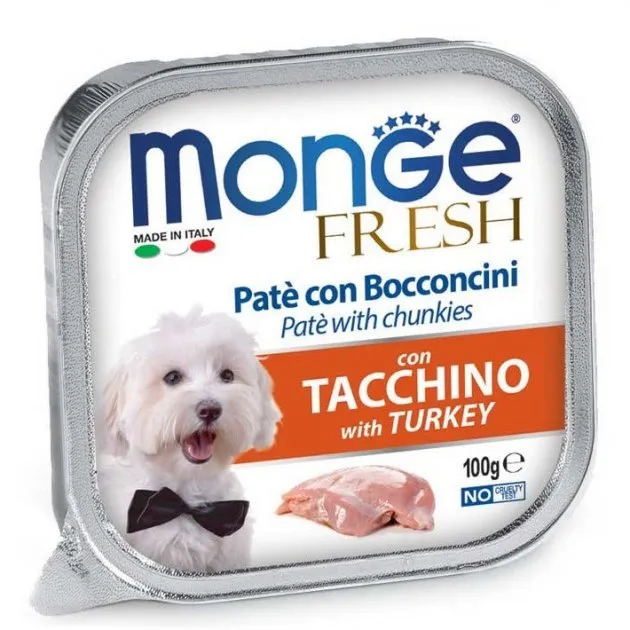 MONGE Fresh Turkey Консервований корм для собак, індичка 100г