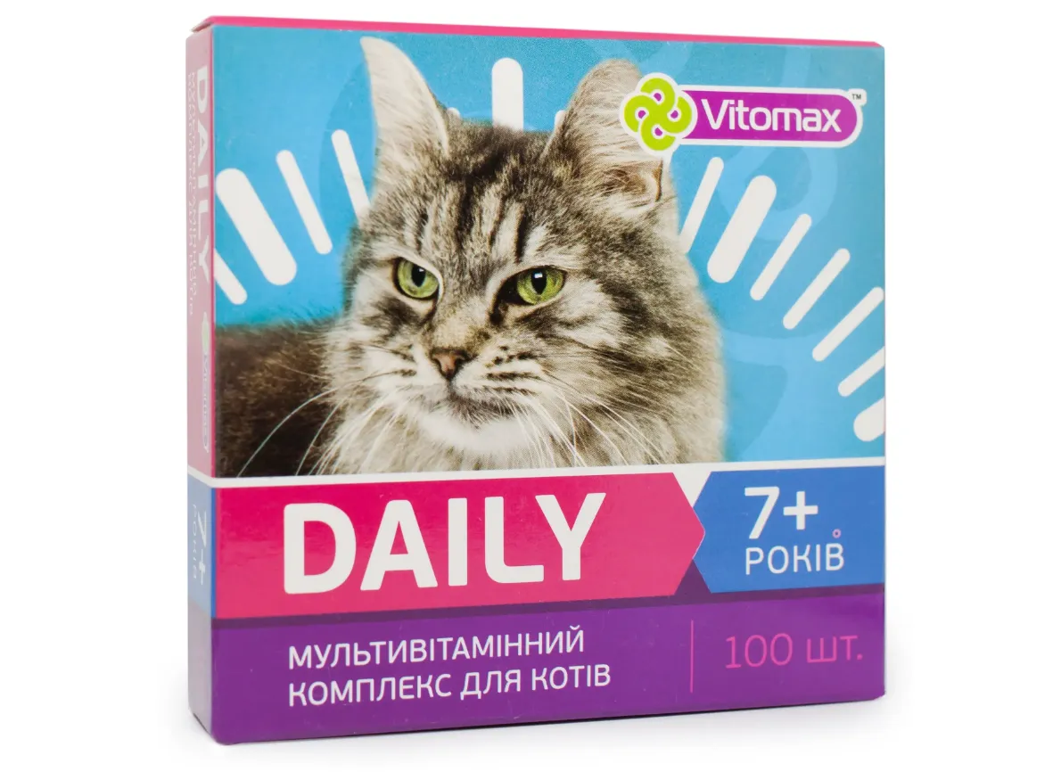 Вітаміни "Daily" для котів старшого віку 100шт. (50г) 201654