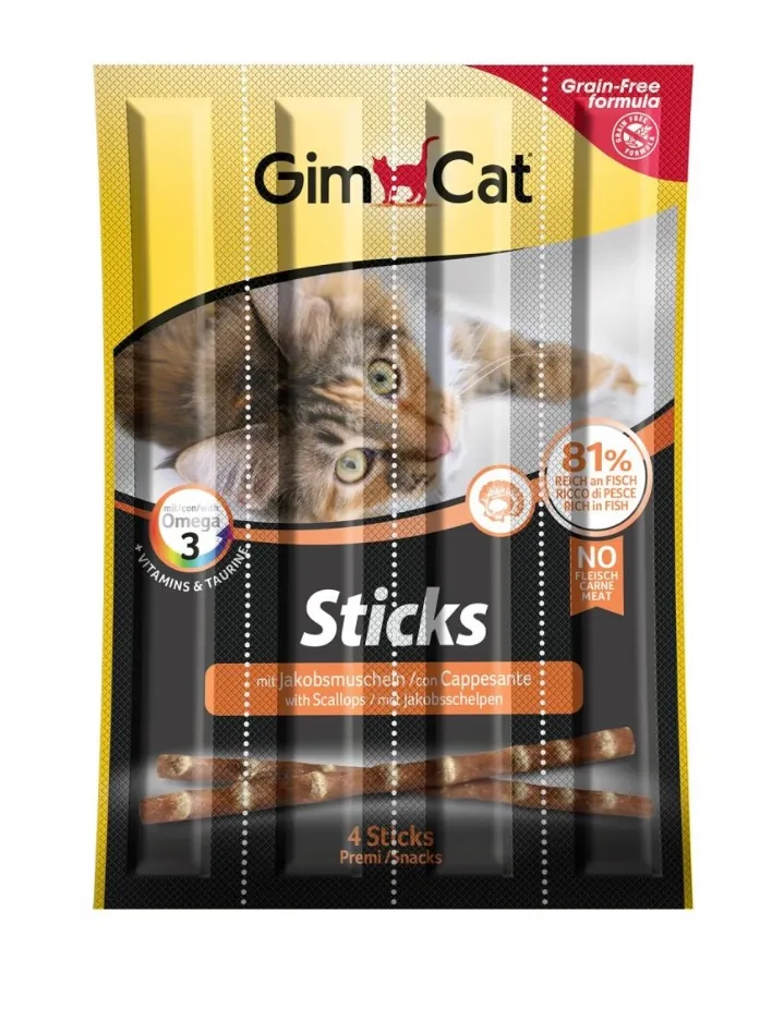 М'ясні палички Gimborn GimCat Лосось і гребінці grain-free 4 шт, №1