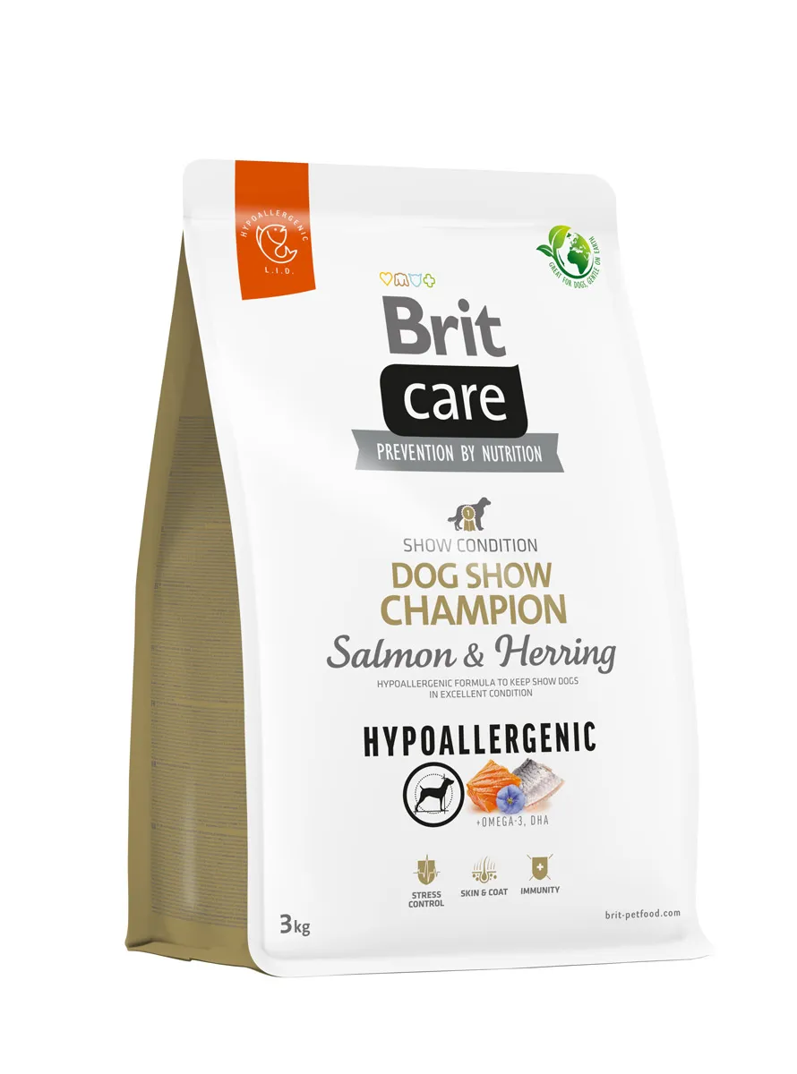 Brit Care Hypoallergenic Dog Show Champion Salmon&Herring лосось і оселедець 3кг