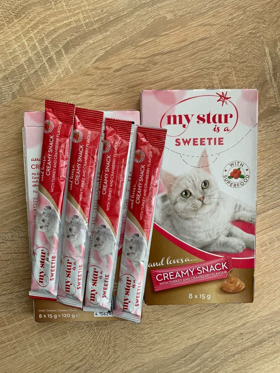 28019 Крем-паста індичка+журавлина 1*15гр (рожева) My star is a Sweetie