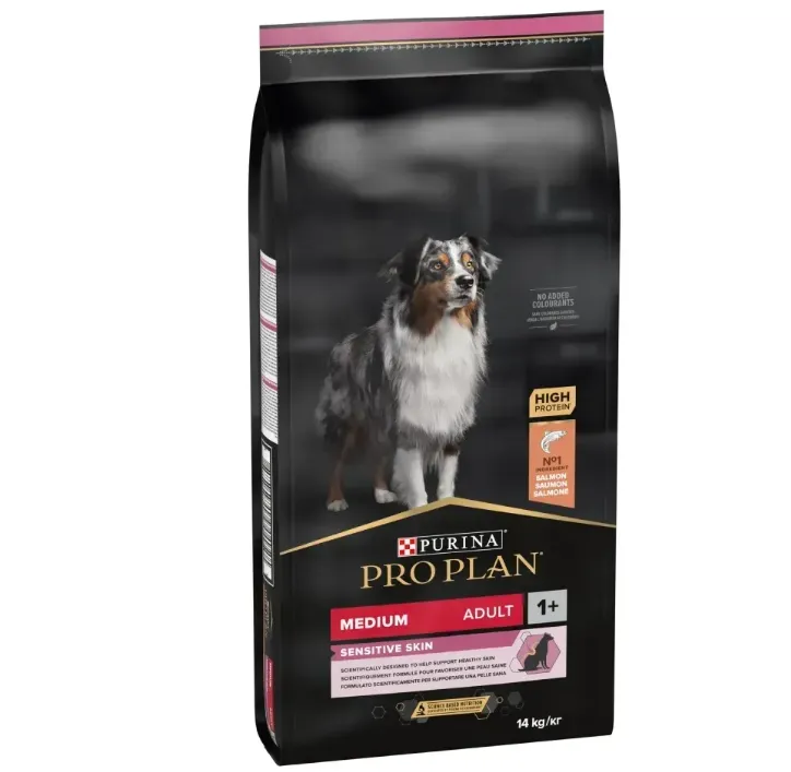 ProPlan Adult Medium з лососем та рисом для соб. середніх порід з чут. шкірою 1кг