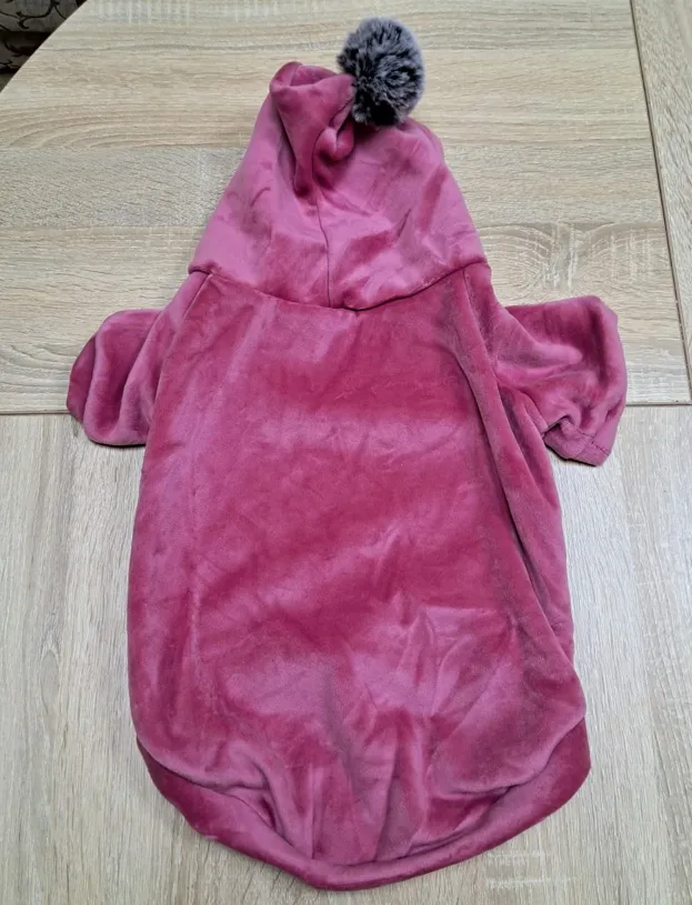 Кофта велюрова з капюшоном, фліс XXL рожева