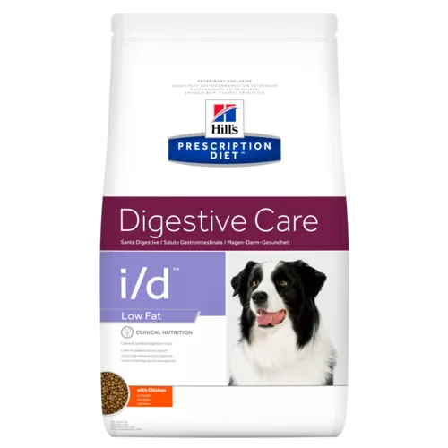 Hill's PD Canine I/D Low Fat-Захв. ШКТ, панкр-т,відновлення, зниж. рів. жиру - 1,5кг