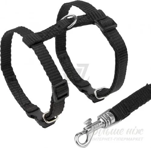 CoLLaR Dog Extremе шлея з нейлону для котів з повідцем (червона), W 10, А 20-30 см, В 25-40 см, L 110 см