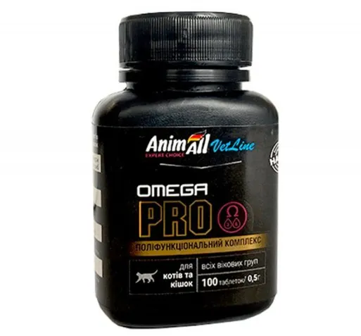 AnimAll VetLine Cat Omega Pro для дорослих кішок 0.5гх100таб. 5553