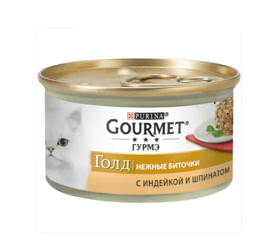 Gourmet Gold Ніжні биточки, Індикою та шпинатом, 85гр.