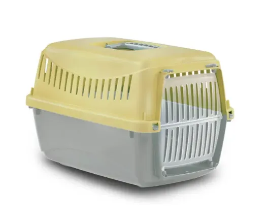 Переноска "Gipsy 1" small Yellow (пласт.двер) 46*31*32см