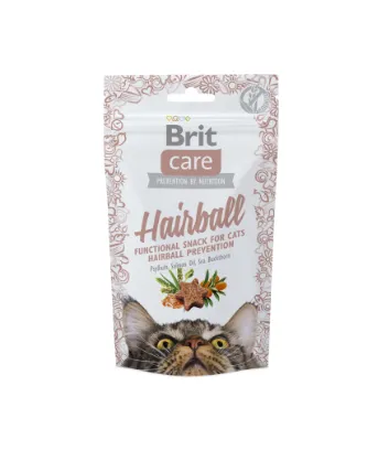 Ласощі  Brit Care Hairball з качкою для котів, 50г