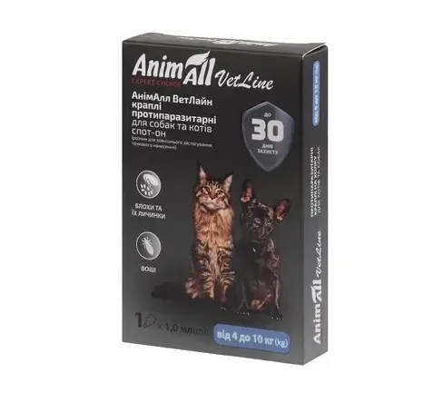 AnimAll VetLine спот-он для котів 4-10кг (1.0мл)