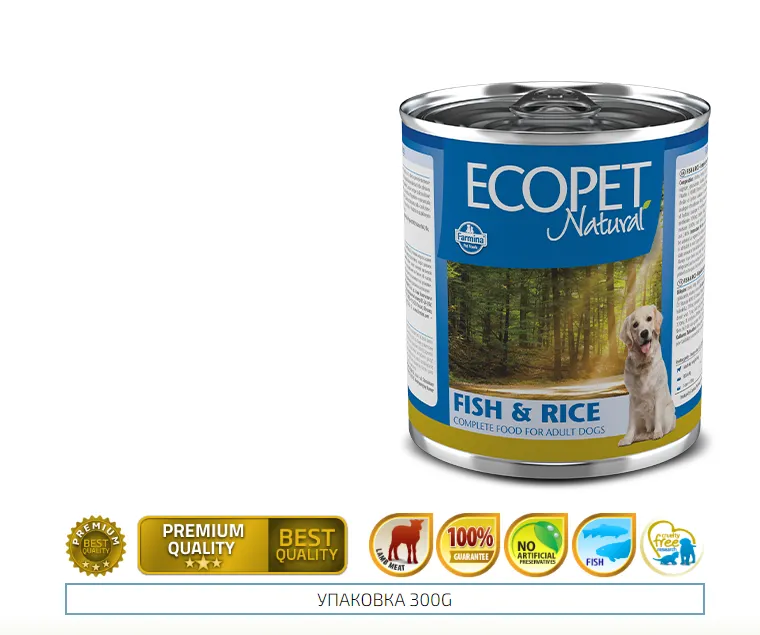 Farmina Dog Ecopet Natural Fish & Rice з оселедцем та рисом 300г 06015