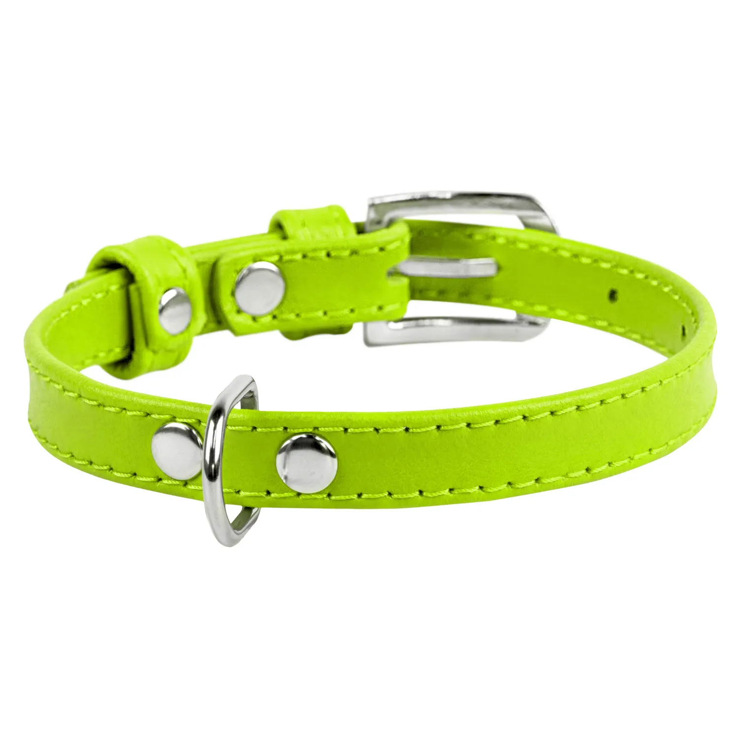 CoLLaR Glamour нашийник без прикрас (зелений), W 9 мм, L 18-21 см