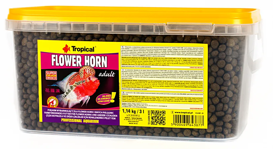 Корм Tropical Flower Horn Adult Pellet, 100 г