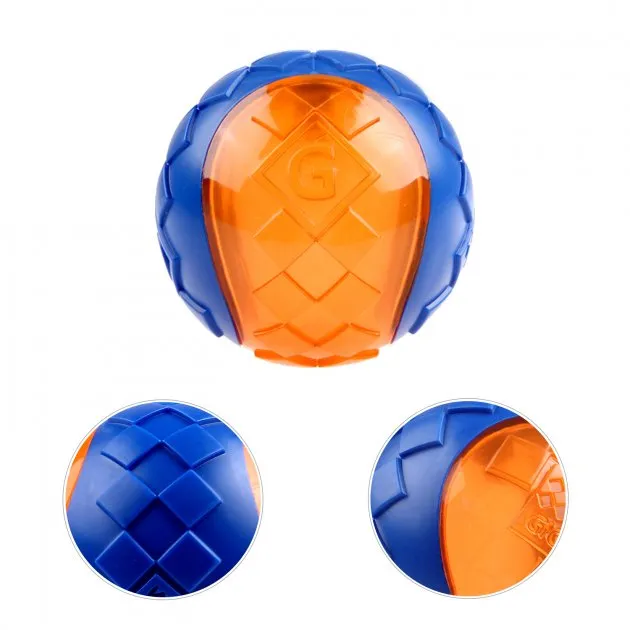 6294 Іграшка для собак М'яч GiGwi Ball with Squeaker biue/orange,S