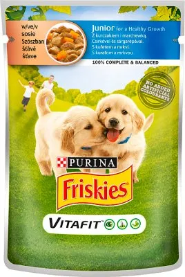 Friskies для цуценят, Курка і морква 100г
