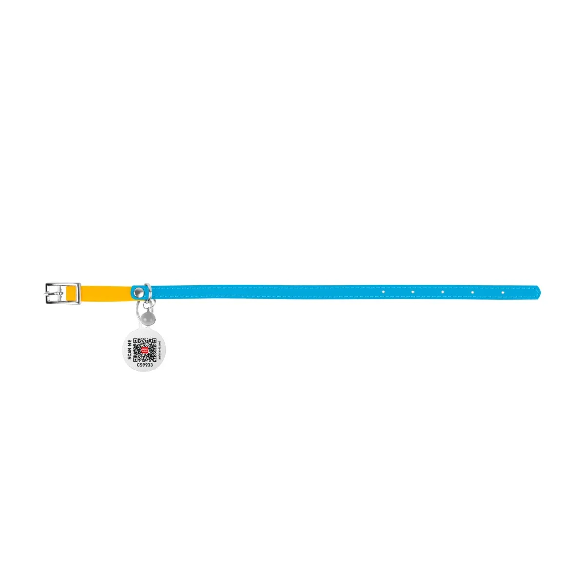 211-4020 Нашийник WAUDOG Glamour з QR паспортом, малюнок Colors of freedom, XXS Ш 9мм Д 22-30см
