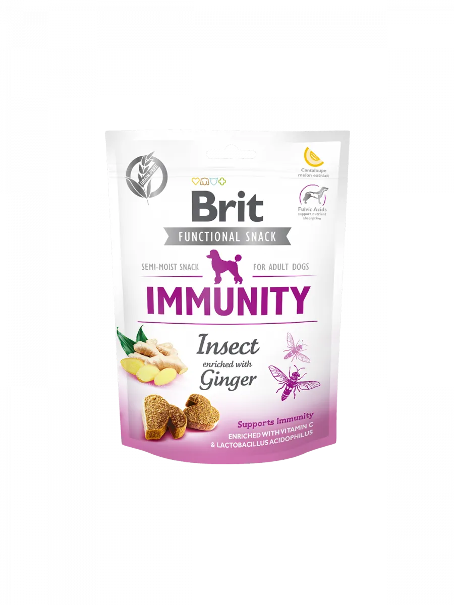Brit Care Immunity напівволога закуска - комахи, збагачені імбиром для собак 150г