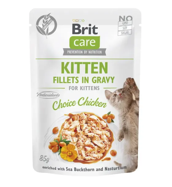 Brit Care Cat pouch (філе в соусі курка для кошенят) 85г