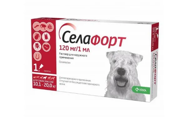 Селафорт для собак, стоп-он 120мг від 10,1до 20кг №1