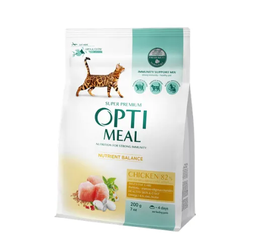 Optimeal+ для котів, курка 0.2кг