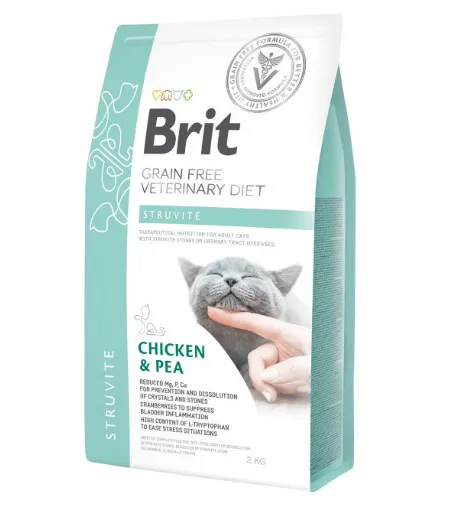 Brit GF Veterinary Diets Cat Struvite Chicken & Pea 2кг