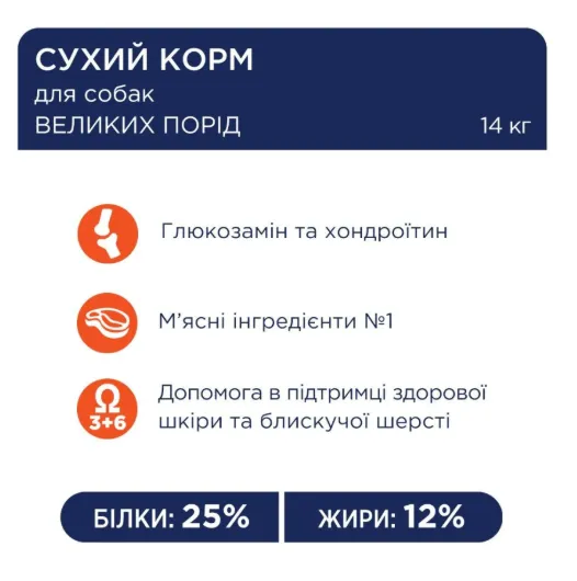 К4Л для собак великих порід з куркою 1кг