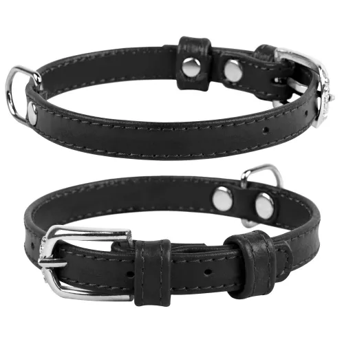 32011 Нашийник "CoLLaR GLAMOUR" без прикрас (шир.9мм, довж.19-25см) чорний