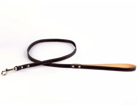 CoLLaR повідець одинарний з прошивкою (чорний), W 14 мм, L 122 см