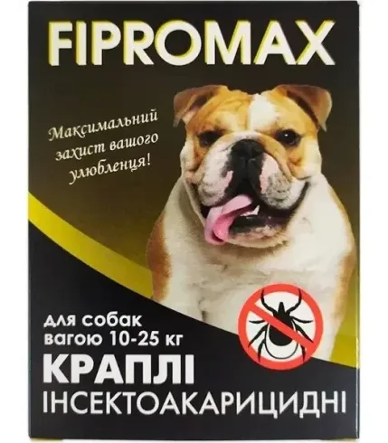Краплі інсектоакарицидні Fipromax для собак 10-25кг